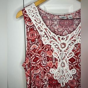 Embroidered tank